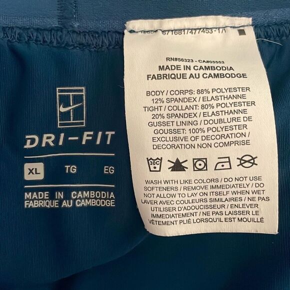 Nike Dri-Fit Active Performance Tennis Skort Teal XL - Picture 4 of 7